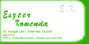 eszter komenda business card